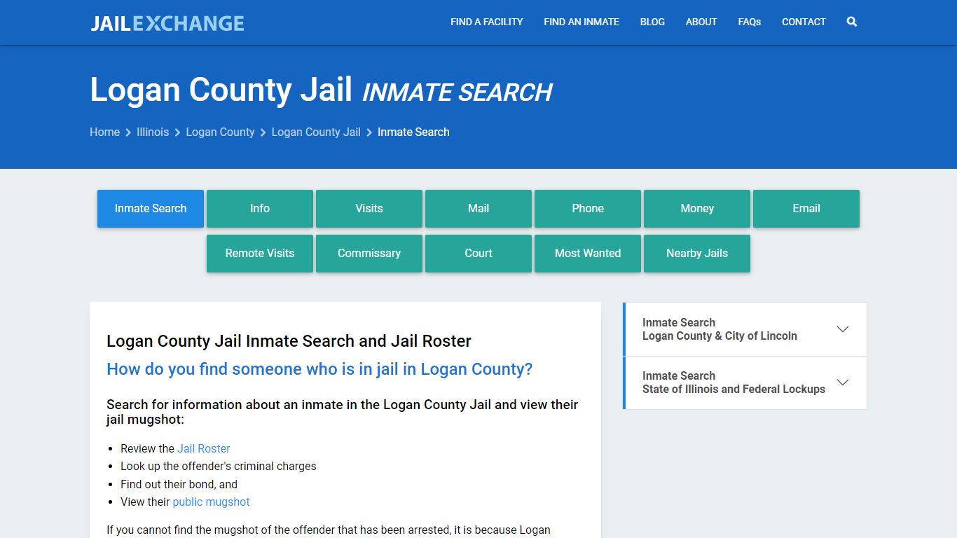 Inmate Search: Roster & Mugshots - Logan County Jail, IL